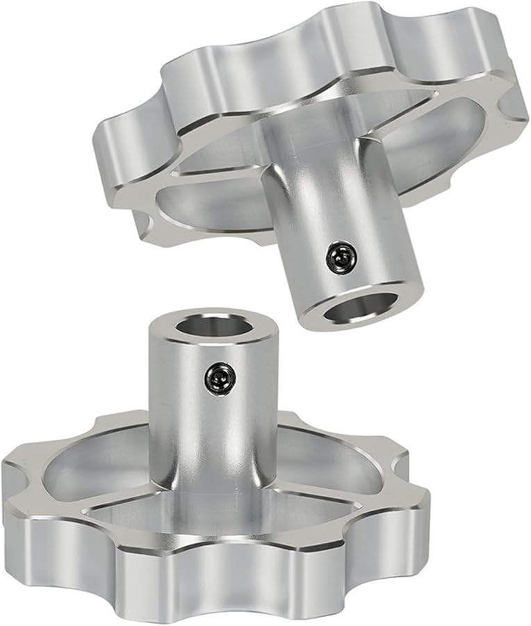 2pcs Silver Metal Control Knob Set for Printers Compact Durable Easy to Install - Image 1